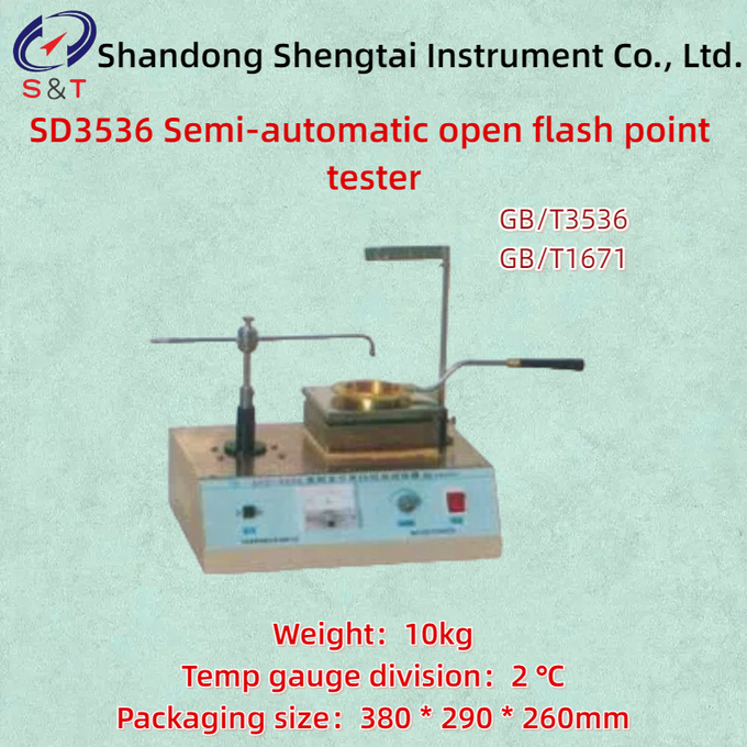 SD3536 Semi Automatic Open Flash Point Tester ASTM D92 Room Temp～400 ℃ Scale Division 2℃ 0